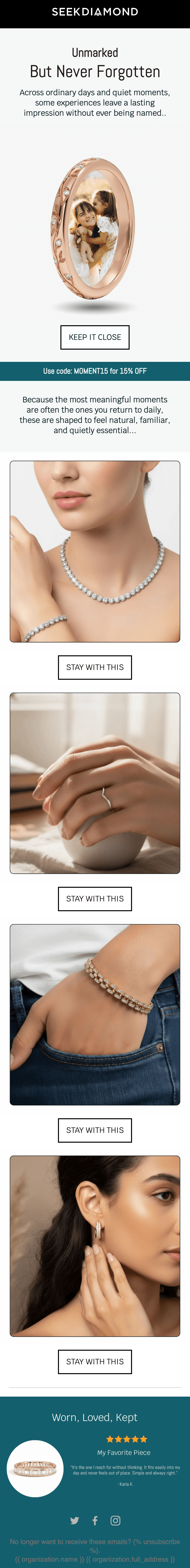 Lab Made Diamonds: Campaña · momentos quietos